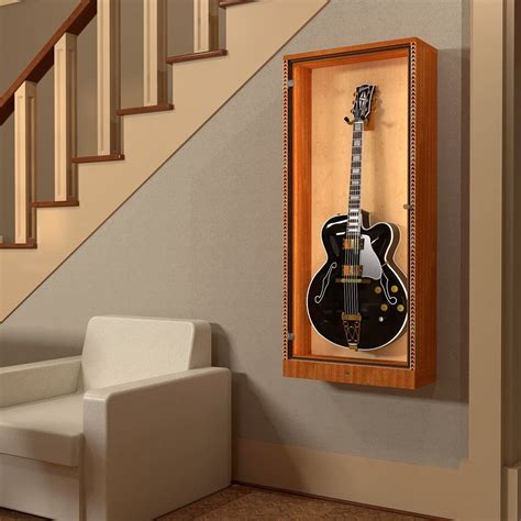 wall mounted guitar display cases